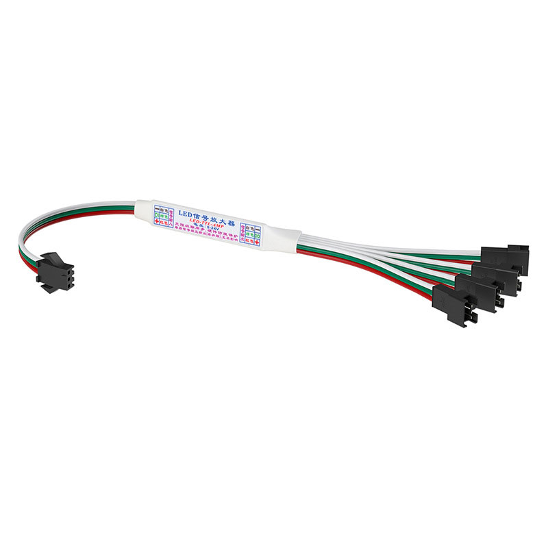 Mini Signal Sync 4 Channel Amplifier For 3 Pin Addressable LED Strip Mini Signal Sync 4 Channel Amplifier For 3 Pin Addressable LED Strip